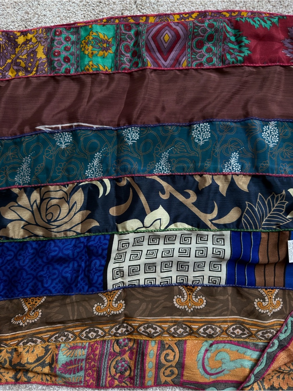 Colorful silk scarf